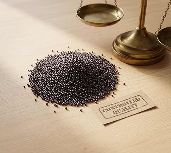 Black Mustard Seed powder and dried chilli fruits